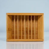 dual layer bamboo soap dish